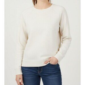 Lou & Grey Signature Soft Relaxed Fit Sweatshirt Heather Wheat Womens XS NWT